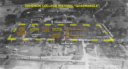 Mid-20th century historic Davidson College “Quad"